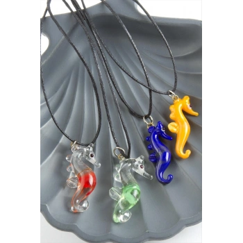 Deniz Atı Cam Kolye