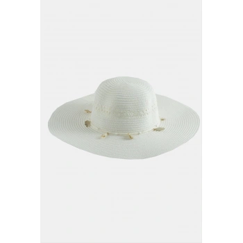 Deniz Kabuğu Hasır Şapka