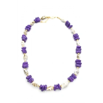 Deniz Kabuğu Kolye - Mor