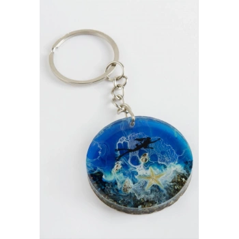 Deniz Kızı Epoksi Anahtarlık