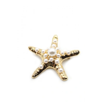 Deniz Yıldızı Broş - Altın