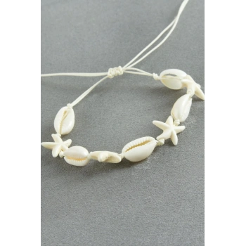 Deniz Yıldızı İstiridye Makrome İp Bileklik