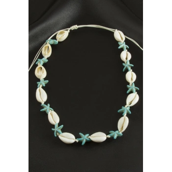 Deniz Yıldızı İstiridye Makrome Kolye