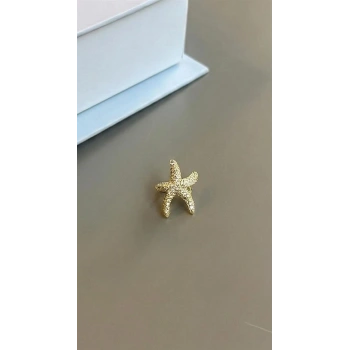 Deniz Yıldızı Kıkırdak Küpe - Altın