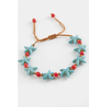Deniz Yıldızı Makrome Örgülü Bileklik
