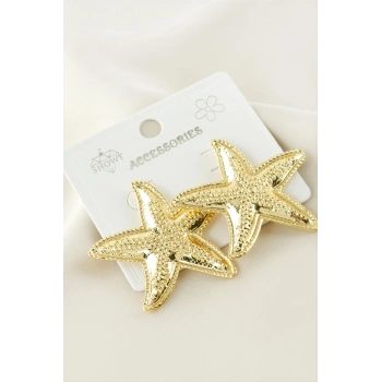 Deniz Yıldızı Metal Küpe