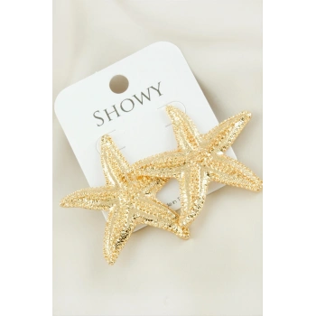 Deniz Yıldızı Metal Küpe