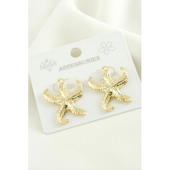 Deniz Yıldızı Trend Metal Küpe