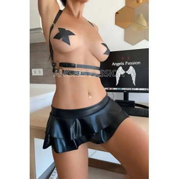 Deri Üst Harness, Seksi Deri Yelek - Brf210