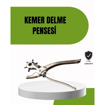 Deride Kemer Çanta Ayakkabı Delme Pensesi 6 Uçlu Döner Başlıklı Tamir Aleti