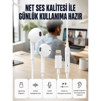 Derin Bas Ve Net Ses Özellikli Kulak İçi Kulaklık Yeni Nesil