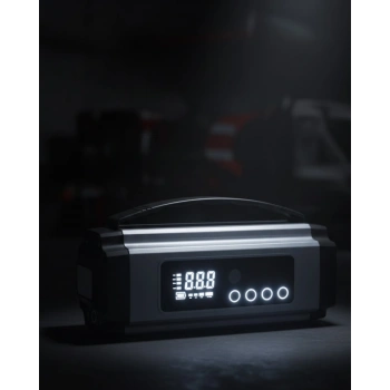 Dijital Göstergeli Akü Takviye Cihazı Lastik Şişirme Powerbank Ve Led Işık Özellikli