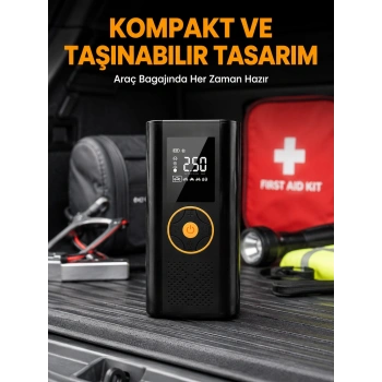 Dijital Göstergeli Taşınabilir Hava Kompresörü Güçlü Şişirme Performansı Yeni Nesil
