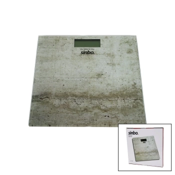 DİJİTAL - PİLLİ  CAM BANYO BASKÜLÜ  LCD EKRAN - SICAKLIK GÖSTERGELİ   180KG/50GR   28X28CM  SBS-4465 (4887)