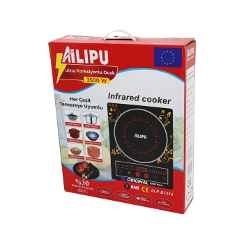 DİJİTAL TEKLİ ELEKTRİKLİ ULTRA FONKSİYONLU OCAK 3500W KIZILÖTESİ PİŞİRİCİ ZAMANLAYICI DOKUNMATİK ALP-DT213 (4887)