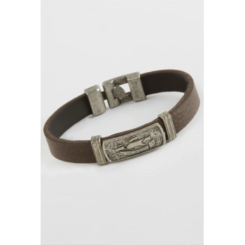 Dikdörtgen Kaliteli Suni Deri Bileklik