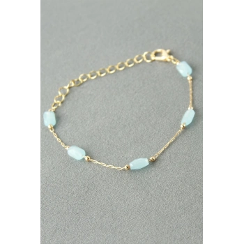 Dikdörtgen Kristal Taşlı Bileklik