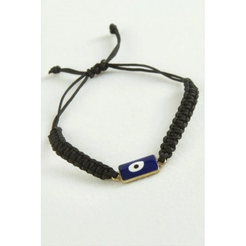 Dikdörtgen Nazar Makrome İp Bileklik