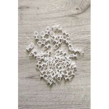 Dikmeli Sistem 75 adet Tül ve Perde Düğmesi Sağlam Korniş Halkası