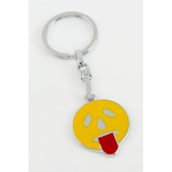 Dil Çıkaran Emoji Metal Anahtarlık