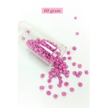 Dökme Cam Kum Boncuk Büyük Boy (6/0) 4 mm - 60 Gram - Eflatun - BNC121