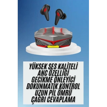 Dokunmatik Kontrol Tws Işıklı Kulakiçi Bluetooth Kulaklık Kablosuz Oyuncu Kulaklığı