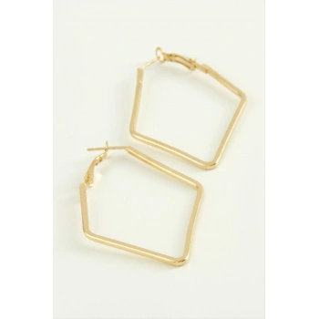 Dörtgen Halka Küpe 6 cm