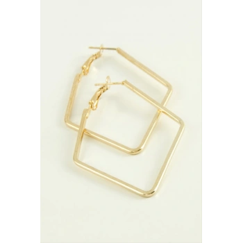 Dörtgen Halka Küpe 7 cm