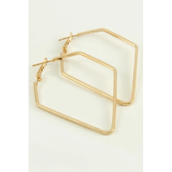 Dörtgen Halka Küpe 7 cm