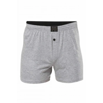 Düğmeli Pamuklu Erkek Penye Boxer Gri - 1146A