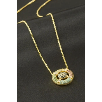 Dümen Zirkon Taşlı Kolye