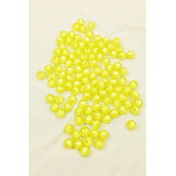 Dünya Boncuk İçten Boncuklu Bileklik Çanta Boncuğu 10 mm 50 gr Sarı - BNC464