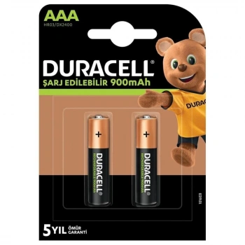 Duracell 1.2V 900mAh AAA Şarj Edilebilir İnce Kalem Pil 2li Paket