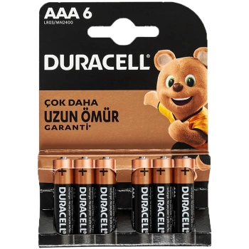 DURACELL AAA İNCE PİL (6LI) PAKET FİYAT (4887)