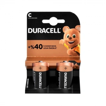 Duracell Alkalin  Orta Boy C Pil 2li