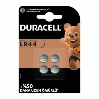 DURACELL LR44 1.5 VOLT DÜĞME PİL (4LÜ PAKET) (4887)