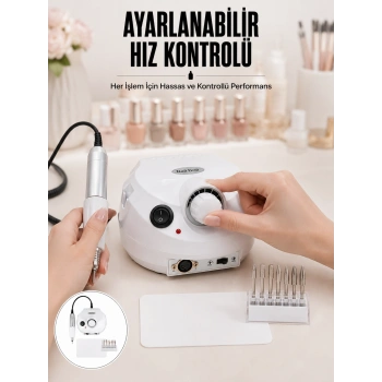Düşük Gürültülü Tırnak Matkap Seti Salon ve Ev Kullanımı Yeni Nesil