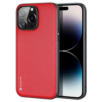 Dux Ducis Fino Serisi İphone 14 Pro 6.1 İnç Kılıf Premium Dokuma Silikon Kılıf