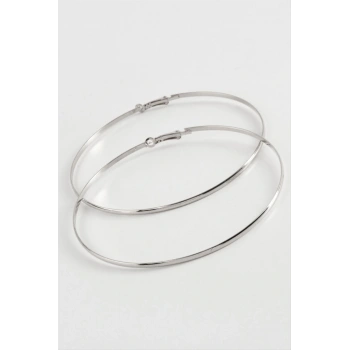 Düz Metal Halka Küpe 8-9-10 cm