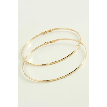 Düz Metal Halka Küpe 9-10 cm