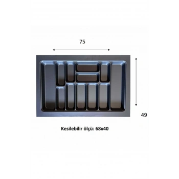 Eco Lüx Modül Kaşıklık Antrasit 76x49 Cm -ACERO-20357