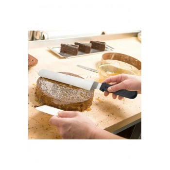 Eğik Pasta Sıvama Spatulası Metal 33 Cm
