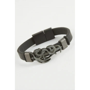 Ejderha Kaliteli Mıknatıslı Suni Deri Bileklik