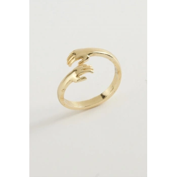 El Figürlü Metal Yüzük