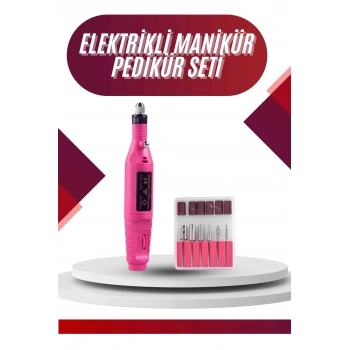 Elektrikli Profesyonel Manikür Pedikür Seti Değiştirilebilir Başlık Seçeneği