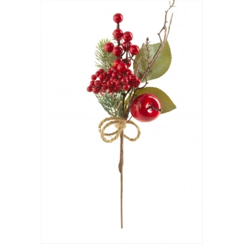 Elma Yapraklı Kokina Yılbaşı Süsü 29 cm