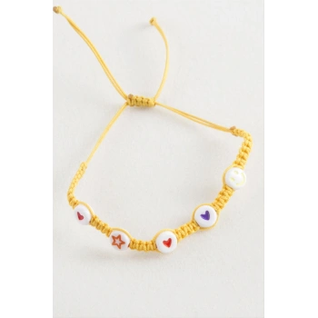 Emoji Makrome Örgülü Bileklik