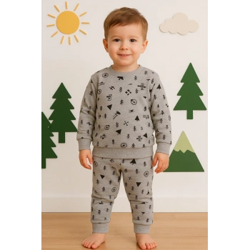 Erkek Bebek Eşofman Takımı %100 Pamuk