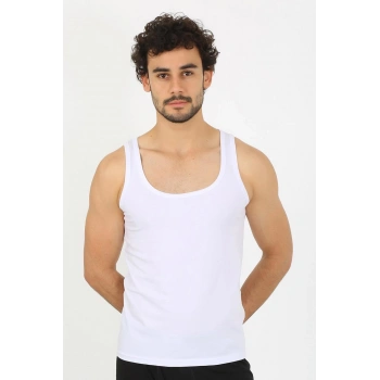 Erkek Penye Beyaz Atlet