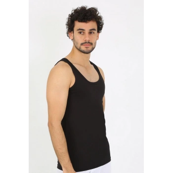 Erkek Penye Siyah Atlet